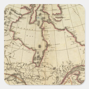 Britische Staatssessions in Nordamerika Quadratischer Aufkleber