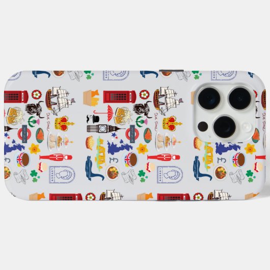 Britische Symbole Case-Mate iPhone Hülle (Rückseite (Horizontal))