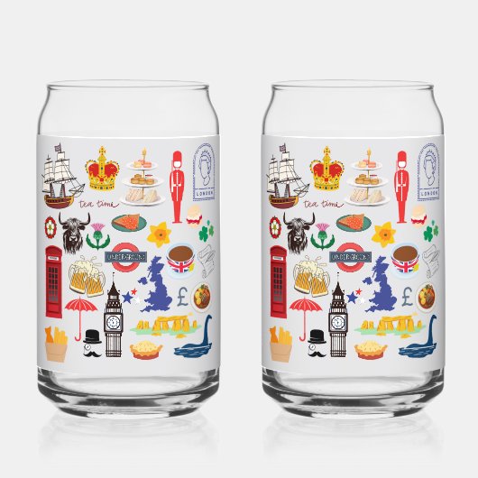 Britische Symbole Dosenglas (Vorderseite)