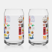 Britische Symbole Dosenglas (Links)