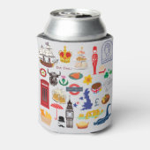 Britische Symbole Dosenkühler (Kanne Rückseite)