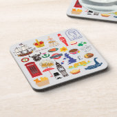 Britische Symbole Getränkeuntersetzer (Linke Seite)