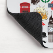 Britische Symbole Mousepad (Ecke)