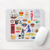 Britische Symbole Mousepad (Mit Mouse)