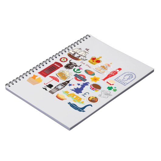 Britische Symbole Notizblock (Linke Seite)