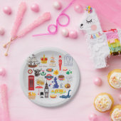 Britische Symbole Pappteller (Party)