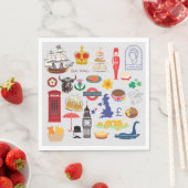 Britische Symbole Serviette (Beispiel)