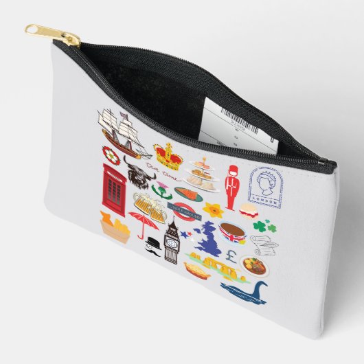 Britische Symbole Zubehörtasche (Offen)