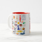 Britische Symbole Zweifarbige Tasse (Vorderseite Links)