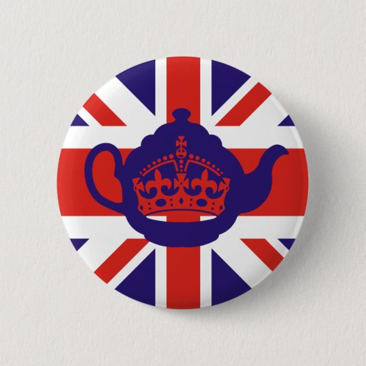 Britische Teapot-Flagge Button (Vorderseite)
