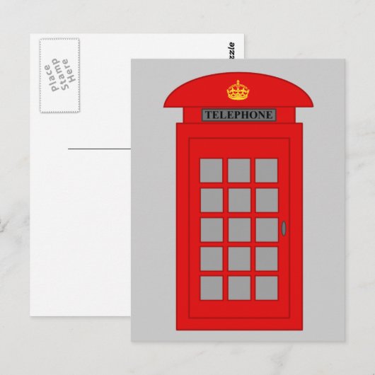 Britische Telefonbox Postkarte (Vorne/Hinten)