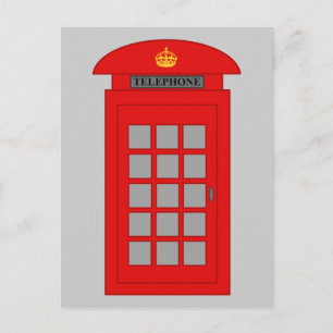 Britische Telefonbox Postkarte