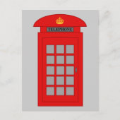 Britische Telefonbox Postkarte (Vorderseite)