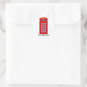 Britische Telefonbox Runder Aufkleber (Tasche)