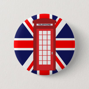Britische Telefonzelle Button
