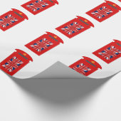 Britische Telefonzelle Geschenkpapier (Ecke)
