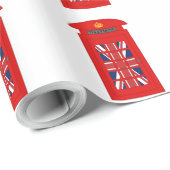 Britische Telefonzelle Geschenkpapier (Rolleneckpunkt)