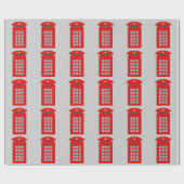 Britische Telefonzelle Geschenkpapier (Flach)