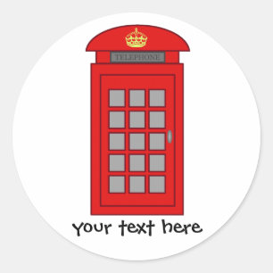 Britische Telefonzelle Runder Aufkleber