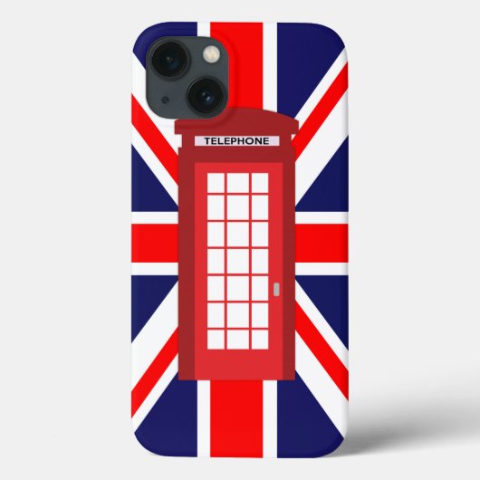 Britische Telefonzelle Union Jack Flagge Case-Mate iPhone Hülle (Rückseite)