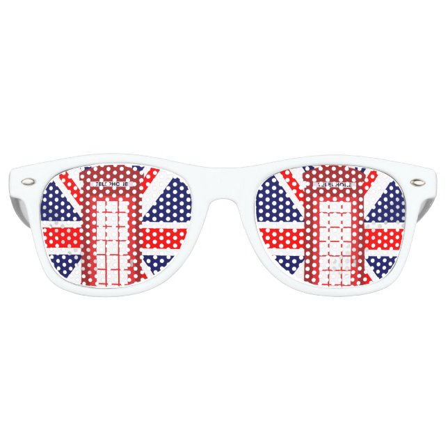 Britische Telefonzelle Union Jack Flagge Sonnenbrille (Vorderseite)