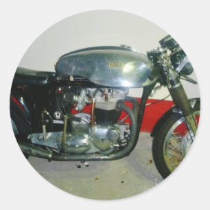 Britische Triton-Motorrad. Runder Aufkleber