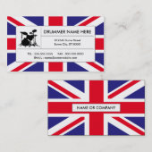 britische Trommeln Visitenkarte (Vorne/Hinten)