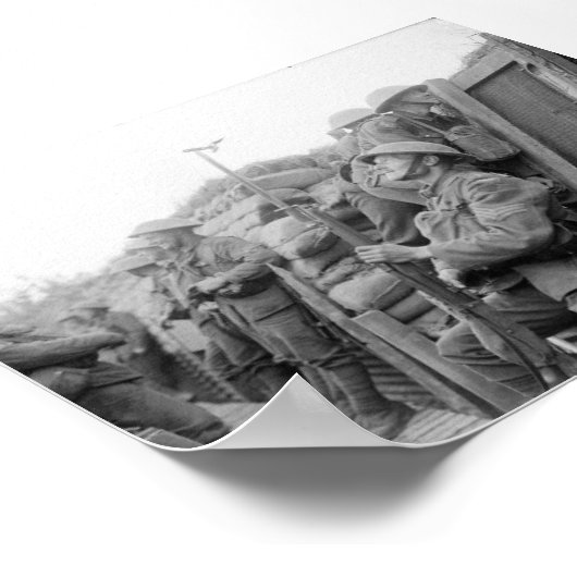 Britische Truppen in Trenches Poster (Ecke)