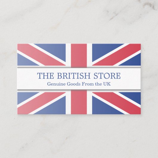 Britische/UK-Flagge Anpassbare Visitenkarte (Vorderseite)