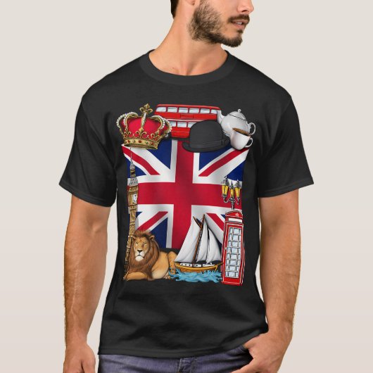 Britische UK-Flagge T-Shirt (Vorderseite)