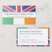 Britische UK/irische Flagge Anpassbare Visitenkart Visitenkarte (Vorne/Hinten)
