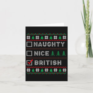 Britische Unartige Schöne Liste Weihnachtsmann Lis Karte