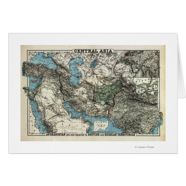 Britische und russische Gebiete Afghanistans (Vorderseite (Horizontal))