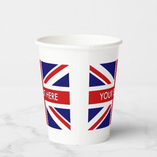 Britische Union Jack English Stolz Feier Party Pappbecher (Rechts)
