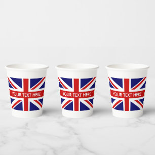 Britische Union Jack English Stolz Feier Party Pappbecher