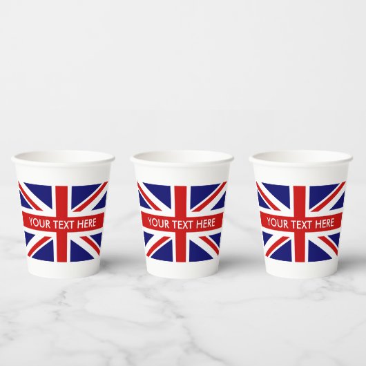 Britische Union Jack English Stolz Feier Party Pappbecher (Multi)