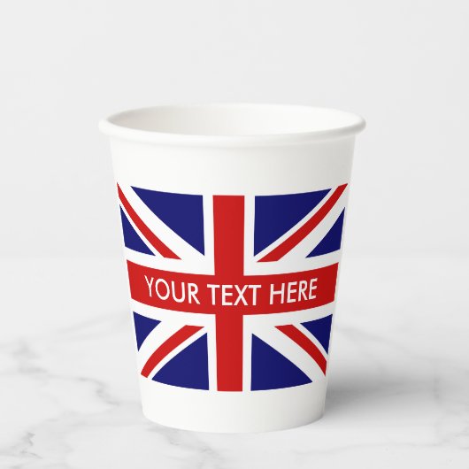 Britische Union Jack English Stolz Feier Party Pappbecher (Vorderseite)