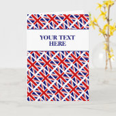 Britische Union Jack Flag Englischer Stolz Gruß Karte (Gelbe Blume)