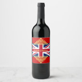 Britische Union Jack Flag Patriotic Wedding Weinetikett (Vorderseite)