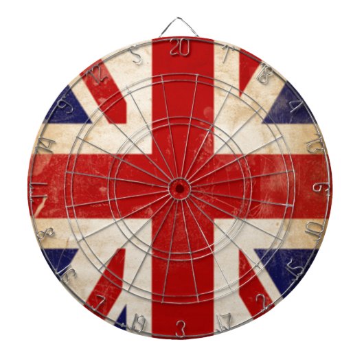 Britische Union-Jack-Flagge Dartscheibe (vorne)