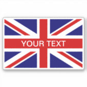 Britische Union Jack Flagge kundenspezifischer Vin Aufkleber (Vorderseite)