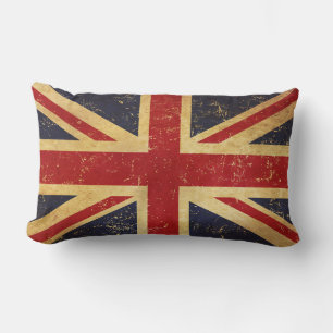 Britische Union Jack Flagge Vintage Grunge Lendenkissen