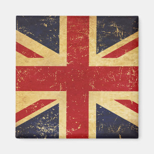 Britische Union Jack Flagge Vintage Grunge Magnet