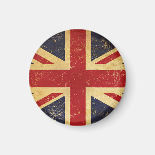 Britische Union Jack Flagge Vintage Grunge Magnet