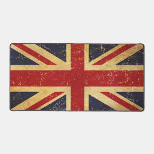 Britische Union Jack Flagge Vintage Grunge Schreibtischunterlage