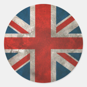 Britische Union Jack Runder Aufkleber