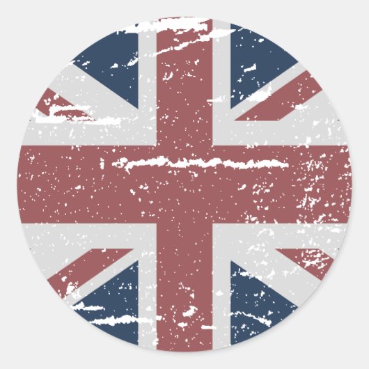 BRITISCHE UNION JACK RUNDER AUFKLEBER (Vorderseite)