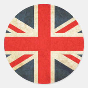 Britische Unionsflagge Runder Aufkleber