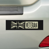Britische Veteranen-schwarze Flagge Autoaufkleber (Auf Auto)