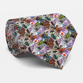 Britische Vintage Briefmarken-Krawatte Krawatte (Gerollt)